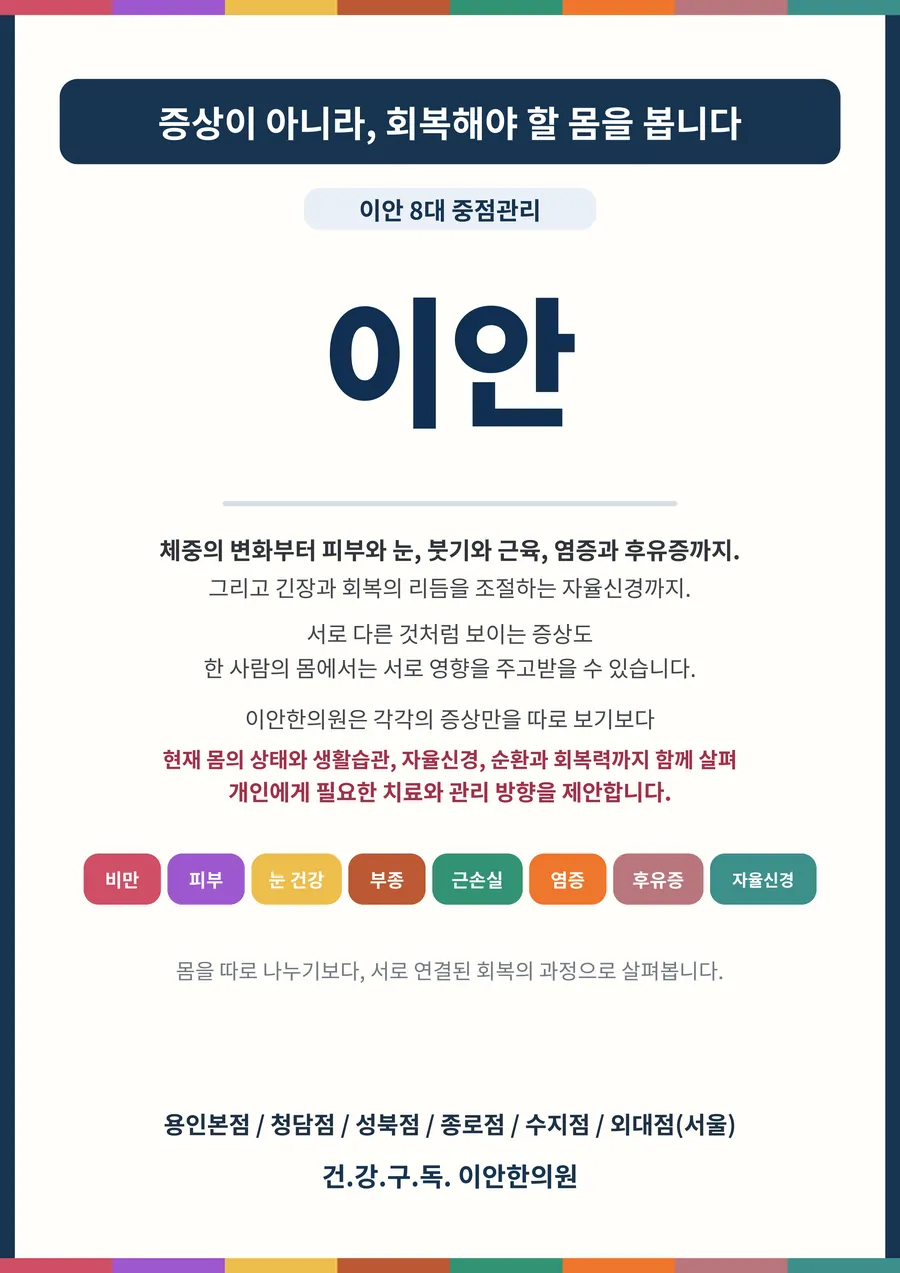 이안 8대 중점관리 소개 포스터