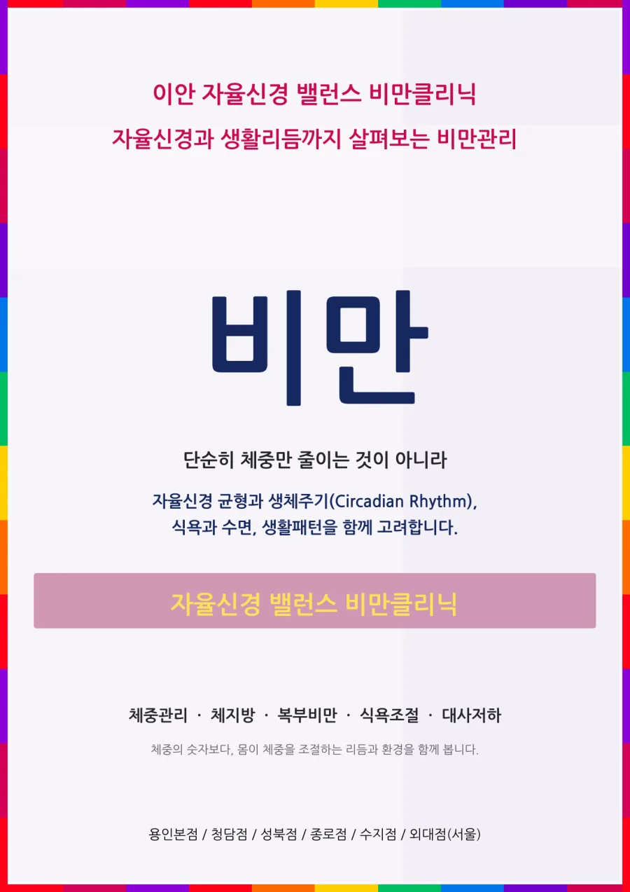 이안 7대 중점관리 — 비만 안내 포스터